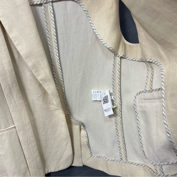 Vanessa Bruno Christen Single-Button Cotton-Linen Vest Size: 44 (US Size: 12) - Picture 10 of 12